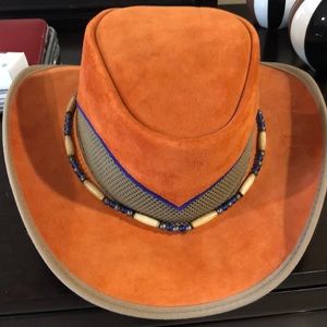 Suede cowboy hat size M